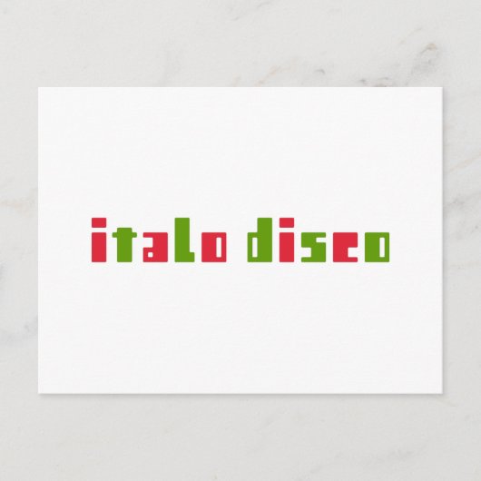 ITALO DISCO BRIEFKAART (Voorkant)