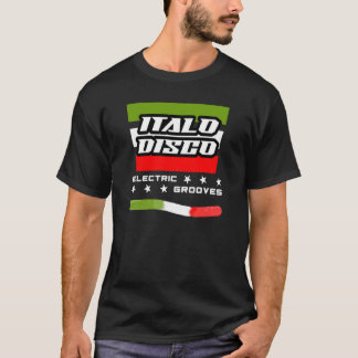 Italo Disco elektrische groeven T-shirt