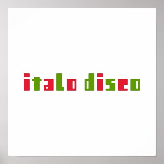ITALO DISCO POSTER (Voorkant)