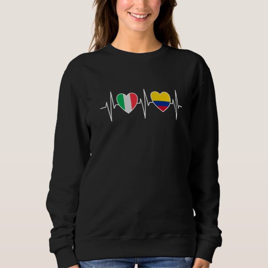 Italy And Colombia Colombian Flag Flags Premium Trui (Voorkant)