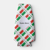 Italy and Italian Flag Tiled with Your Name Flesjeskoeler (Voorkant)
