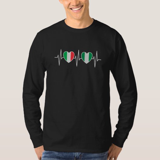 Italy And Nigeria Nigerian Flag Flags T-shirt (Voorkant)