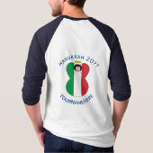 Italy Angel Hanukkah Flag Personalize Long Sleeve T-shirt (Achterkant)