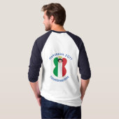 Italy Angel Hanukkah Flag Personalize Long Sleeve T-shirt (Achterkant volledig)