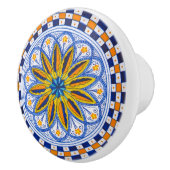 Italy Art Antico Deruta Mediterraneo Bloom Artisan Keramische Knop (Rechts)