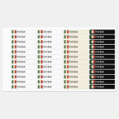 Italy Art Deco Flag | Custom Iron-On Name Label (Vel)