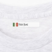 Italy Art Deco Flag | Custom Iron-On Name Label (Aangebracht)