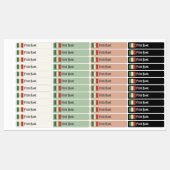 Italy Art Deco Flag | Custom Waterproof Name Label (Vel)