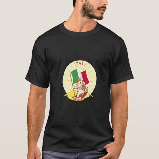Italy Cat Fries T-shirt (Voorkant)