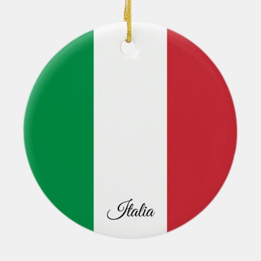 Italy Christmas Ornament, Italian Flag Keramisch Ornament (Achterkant)