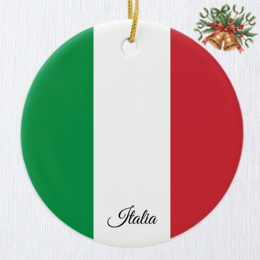 Italy Christmas Ornament, Italian Flag Keramisch Ornament