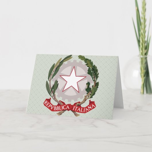 Italy Coat of Arms detail Kaart (Voorkant)