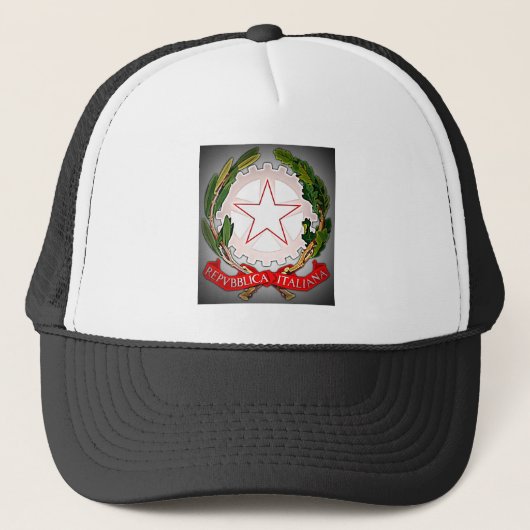 Italy Emblem Dark Edge Trucker Pet (Voorkant)
