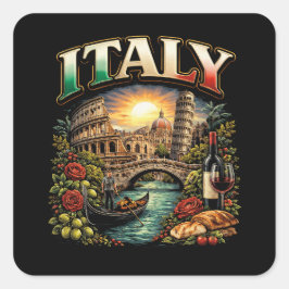 Italy Eternal Vierkante Sticker