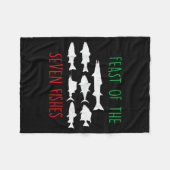 Italy Feast Of The Seven Fishes Italian Christmas  Fleece Deken (Voorkant (Horizontaal))