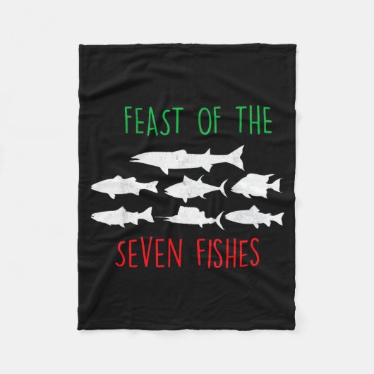 Italy Feast Of The Seven Fishes Italian Christmas  Fleece Deken (Voorkant)