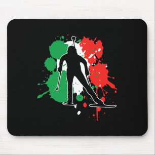 Italy Flag Biathlonist - Italian Biathlon Muismat