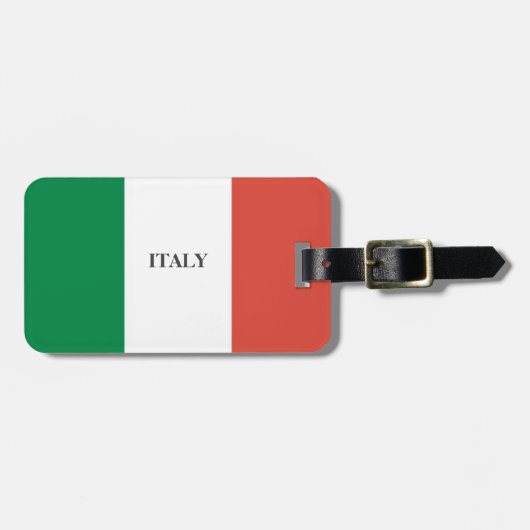 ITALY FLAG COLOURS BAGAGELABEL (Voorkant horizontaal)
