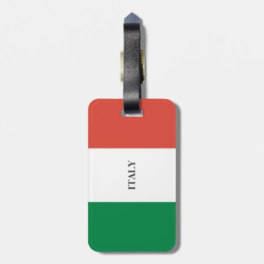 ITALY FLAG COLOURS BAGAGELABEL (Achterkant verticaal)