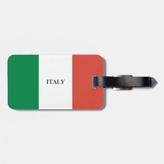ITALY FLAG COLOURS BAGAGELABEL (Achterkant horizontaal)