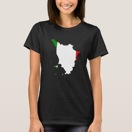 Italy flag in Tuscany outline Tuscany T-shirt (Voorkant)