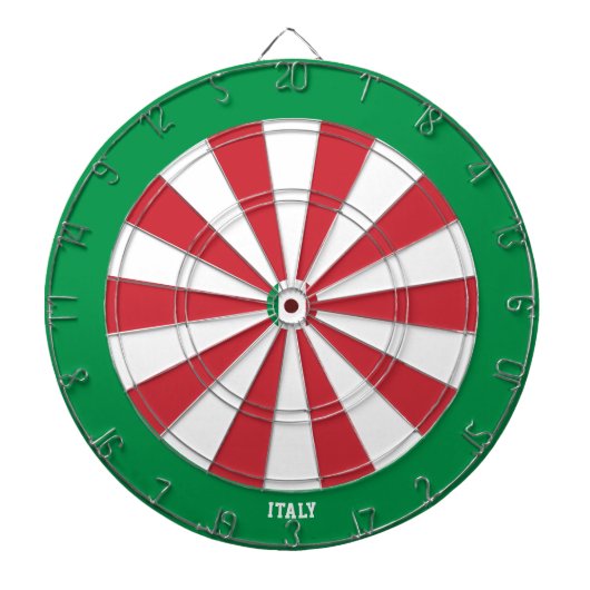 Italy Flag Patriot's Bullseye Dartbord (Voorkant)
