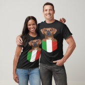 Italy Flag Rhodesian Ridgeback Dog In Pocket T-shirt (Unisex)