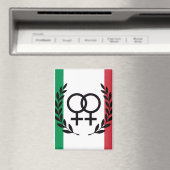 italy flag sapphic pride symbol rectangle magneet (Insitu (Vaatwasser))