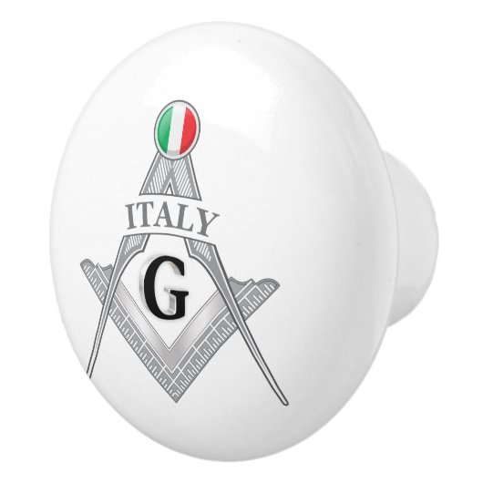 Italy freemasonry sign keramische knop (Rechts)