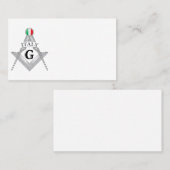 Italy freemasonry sign visitekaartje (Voorkant / Achterkant)