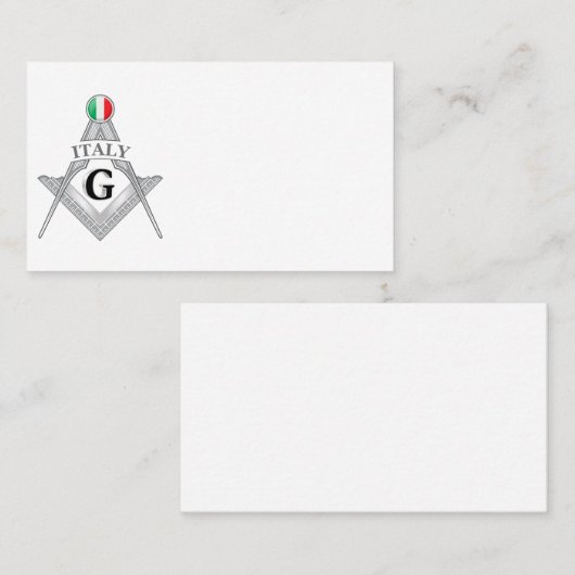 Italy freemasonry sign visitekaartje (Voorkant / Achterkant)