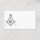 Italy freemasonry sign visitekaartje (Voorkant)