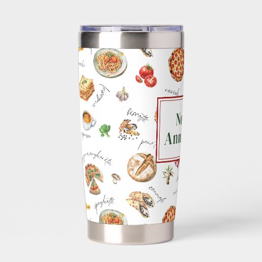 Italy Fun Food Chef Colorful Geïsoleerde Drinkbeker (Voorkant)