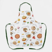Italy Fun Food Chef Colorful Schort (Voorkant)