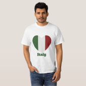Italy Heart Flag T-Shirt (Voorkant volledig)