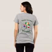 Italy Ireland USA Shamrock Flag Personalized Name Tri-Blend Shirt (Achterkant volledig)