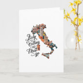 Italy Is Calling And I Must Go - Italy Vacation Tr Kaart (Gele Bloem)