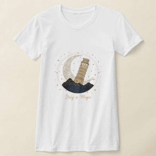 Italy is Magic T-Shirt - Elegant Leaning Tower (Laagn)