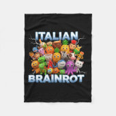 Italy Italian Brainrot Funny Meme Characters Trend Fleece Deken (Voorkant)
