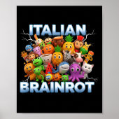Italy Italian Brainrot Funny Meme Characters Trend Poster (Voorkant)