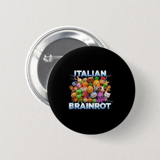 Italy Italian Brainrot Funny Meme Characters Trend Ronde Button 5,7 Cm (Voorkant /achterkant)