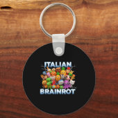 Italy Italian Brainrot Funny Meme Characters Trend Sleutelhanger (Voorkant)