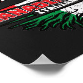 Italy Italian Canadian Canada Tree Roots Flag Poster (Hoek)