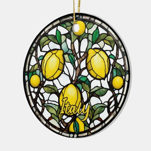 Italy Lemon Tree  Keramisch Ornament (Links)