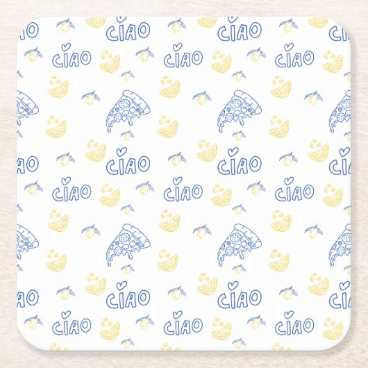 Italy Lover– Ciao Italian Vibes Kartonnen Onderzetters (Voorkant)