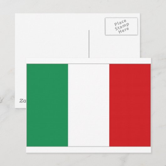 Italy National Flag Briefkaart (Voorkant / Achterkant)