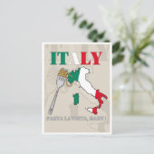 ITALY PASTA LA VISTA, BABY! BRIEFKAART (Staand voorkant)