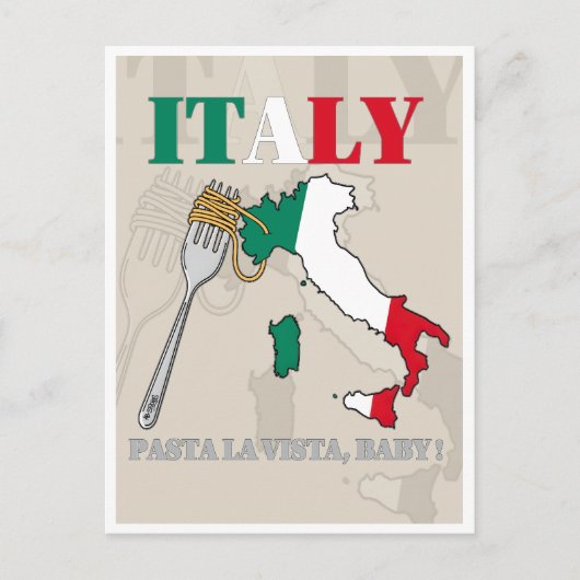 ITALY PASTA LA VISTA, BABY! BRIEFKAART (Voorkant)