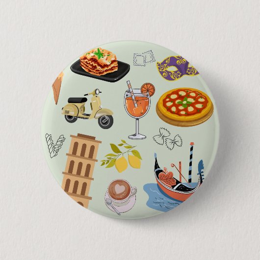 Italy Perfect Vacation Ronde Button 5,7 Cm (Voorkant)