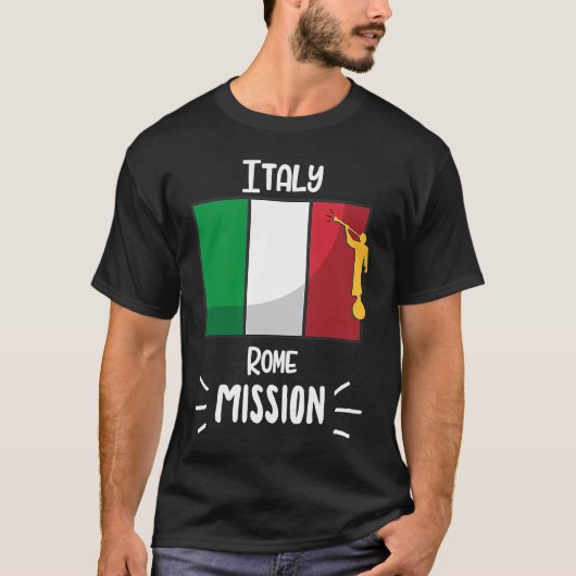 Italy Rome Mormon LDS Mission Missionary T-shirt (Voorkant)